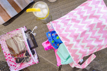 Dandelion Clear Travel and Pink Chevron Wet Bag with accessories