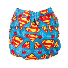 Superman Icon Scatter Print Snap-in-one Cloth Diaper