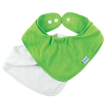Bumkins Waterproof Bandana Bib 2 Pack, Green/White
