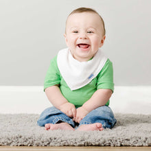 Baby Boy in Bumkins White Bandana Bib