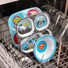 DC Comics melamine bowls and divided plates in dishwasher