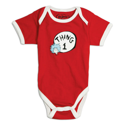 Dr. Seuss Thing 1 & 2 Short Sleeve Bodysuit