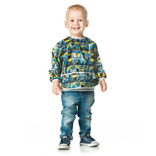 boy in Batman Sleeved Bib