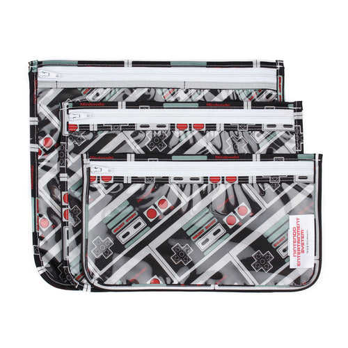Nintendo Clear Travel Bag 3 Pack